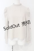 melume / リボン配色トップス L ベージュ O-25-06-07-037-LO-TO-OW-OS
