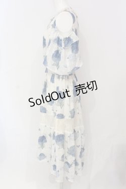 画像3: axes femme / 紫陽花柄ロングワンピース F アイボリー O-25-06-07-038-AX-OP-IG-OS