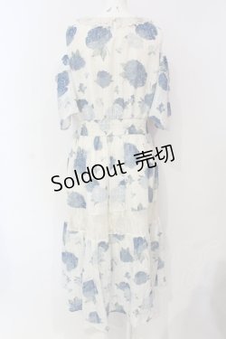 画像4: axes femme / 紫陽花柄ロングワンピース F アイボリー O-25-06-07-038-AX-OP-IG-OS