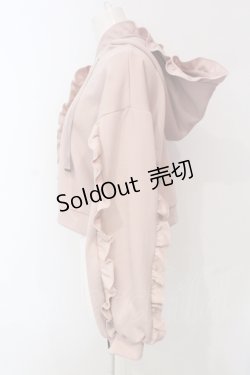 画像2: axes femme / フリルデザインジップパーカー M ピンク O-25-06-07-040-AX-TO-IG-OS
