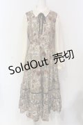axes femme / クラシカルフラワーワンピース/ミュルーズ染織美術館コラボ F ブラウン O-25-06-07-047-AX-OP-IG-ZT145