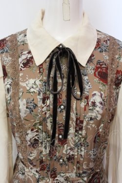 画像2: axes femme / クラシカルフラワーワンピース/ミュルーズ染織美術館コラボ F ブラウン O-25-06-07-047-AX-OP-IG-OS