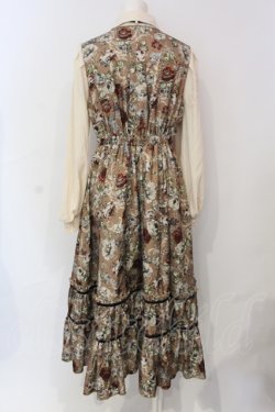 画像4: axes femme / クラシカルフラワーワンピース/ミュルーズ染織美術館コラボ F ブラウン O-25-06-07-047-AX-OP-IG-OS