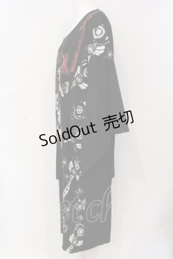 画像3: SEX POT ReVeNGe / チャイナベアーキモノ袖カットワンピース M ブラック O-25-06-07-049-SP-OP-YM-OS