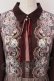 画像2: axes femme / グレンチェック花柄ワンピース M ワイン O-25-06-07-059-AX-OP-YM-OS (2)