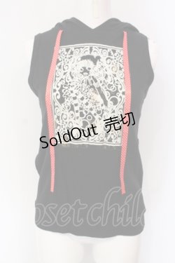 画像1: PEACE NOW / うさみみノースリーブトップス M ブラック O-25-06-07-060-PU-TO-IG-ZS