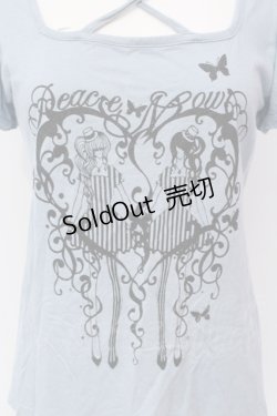 画像2: PEACE NOW / ガールプリントクロスTシャツ M ブルー O-25-06-07-061-PU-TS-IG-OS