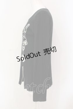 画像2: PEACE NOW / シザープリントジップカットソー M ブラック O-25-06-07-063-PU-TO-IG-OS