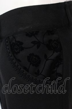 画像2: ALICE and the PIRATES / Monochrome Rose Gardenパンツ メンズ ブラック O-25-06-07-007-PA-PA-IG-OS