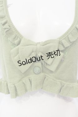 画像2: metamorphose / 刺繍入り半袖バラボレロ  グリーン O-25-06-07-072-ME-TO-IG-OS