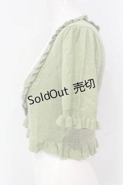 画像3: metamorphose / 刺繍入り半袖バラボレロ  グリーン O-25-06-07-072-ME-TO-IG-OS