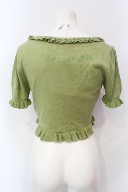 画像4: metamorphose / 刺繍入り半袖バラボレロ  グリーン O-25-06-07-072-ME-TO-IG-OS