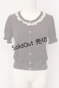 metamorphose / レースリボン半袖カーディガン  ブラウン O-25-06-07-073-ME-TO-IG-OS