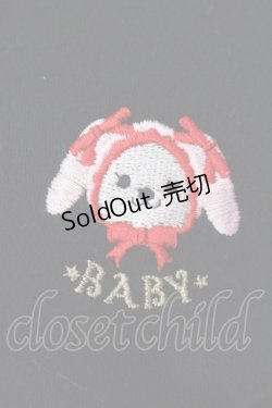 画像2: BABY,THE STARS SHINE BRIGHT / うさくみゃちゃん刺繍のうさみみカーディガン  クロ O-25-06-07-074-BA-TO-IG-OS