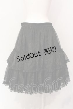 画像4: metamorphose / 【プラスサイズ】オーガンジーミディアムフリルパニエ 2 クロ O-25-06-07-075-ME-SK-YM-OS