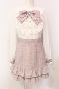 Ank Rouge / キラキラツイードドーリードッキングワンピース M ピンク O-25-06-07-077-CA-OP-OW-ZY