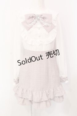画像1: Ank Rouge / キラキラツイードドーリードッキングワンピース M ピンク O-25-06-07-077-CA-OP-OW-ZY