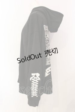 画像2: KRY CLOTHING / RIBBON　パーカー  ブラック O-25-06-07-078-EL-TO-OW-ZY