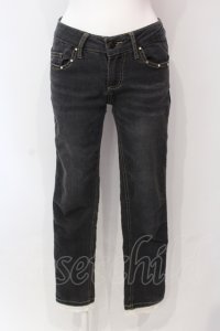 axes femme / サイドレース使いストレッチパンツ S クロ O-25-06-07-009-AX-PA-IG-ZT153