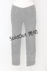 axes femme / サイドレース使いストレッチパンツ S クロ O-25-06-07-009-AX-PA-IG-ZT153