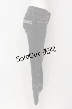 画像2: axes femme / サイドレース使いストレッチパンツ S クロ O-25-06-07-009-AX-PA-IG-ZT153