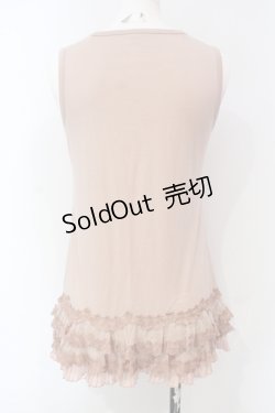 画像3: axes femme / フリルティアードタンクトップ M ピンクベージュ O-25-06-07-011-AX-TO-IG-OS