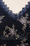 画像2: axes femme / フラワー刺繍Vネックトップス M ネイビー O-25-06-07-013-AX-TO-IG-ZT460 (2)
