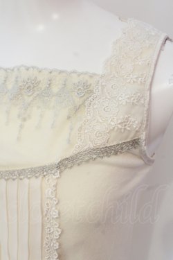 画像2: axes femme / シフォンタックチュールレースタンクトップ M アイボリー O-25-06-07-015-AX-TO-IG-OS