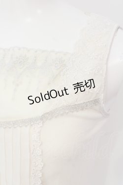 画像2: axes femme / シフォンタックチュールレースタンクトップ M アイボリー O-25-06-07-015-AX-TO-IG-OS