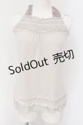axes femme / フラワーホルターキャミソール M アイボリー O-25-06-07-016-AX-TO-IG-OS