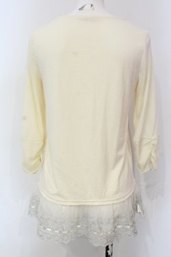画像3: axes femme / ラメレースロングインナーカットソー メンズ アイボリー O-25-06-07-017-AX-TO-IG-OS
