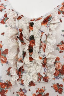 画像2: axes femme / 薔薇柄ドルマントップス M オフシロ O-25-06-07-018-AX-TO-IG-OS