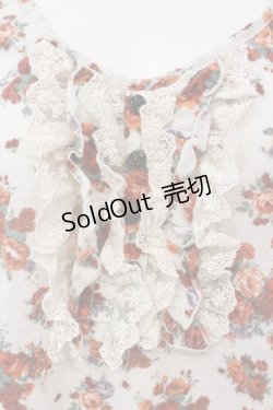 画像2: axes femme / 薔薇柄ドルマントップス M オフシロ O-25-06-07-018-AX-TO-IG-ZT0829M