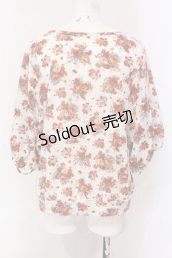 画像3: axes femme / 薔薇柄ドルマントップス M オフシロ O-25-06-07-018-AX-TO-IG-ZT0829M