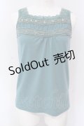 axes femme / ストーン配色タンクトップ M グリーン O-25-06-07-009-AX-TO-IG-OS