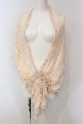 axes femme / ローズモチーフレースショール  アイボリー O-25-06-07-021-AX-ZA-IG-OS