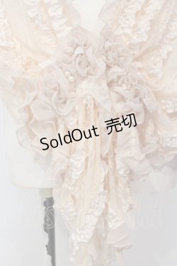 画像2: axes femme / ローズモチーフレースショール  アイボリー O-25-06-07-021-AX-ZA-IG-OS