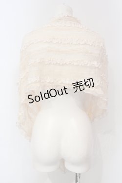 画像4: axes femme / ローズモチーフレースショール  アイボリー O-25-06-07-021-AX-ZA-IG-OS