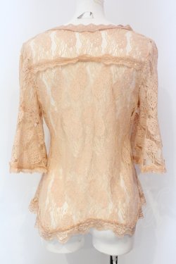 画像2: axes femme / 総レーストッパーカーデ M ピンク O-25-06-07-023-AX-TO-IG-OS