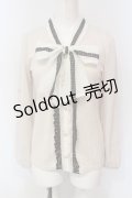 axes femme / タイ付きブラウス風プルオーバー M ベージュ O-25-06-07-026-AX-TO-IG-OS