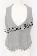 axes femme / レース配色ベスト  グレー O-25-06-07-028-AX-TO-IG-OS
