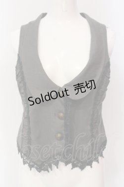 画像1: axes femme / レース配色ベスト  グレー O-25-06-07-028-AX-TO-IG-OS