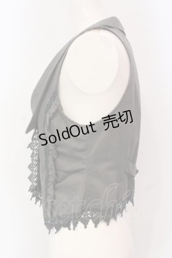 画像3: axes femme / レース配色ベスト  グレー O-25-06-07-028-AX-TO-IG-OS