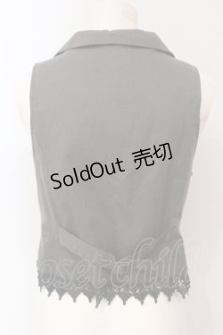 画像4: axes femme / レース配色ベスト  グレー O-25-06-07-028-AX-TO-IG-OS