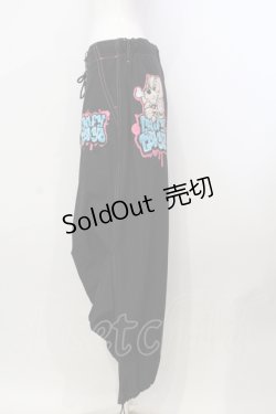 画像2: GALFY / わんわん落書き カラフルパンツ 中型犬（L） ブラック O-25-06-09-004-PU-PA-YM-ZY