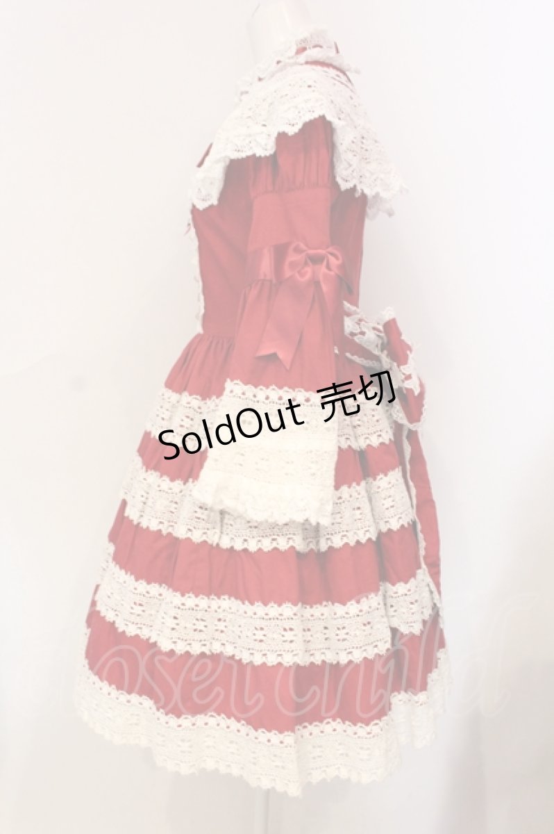 画像4: BABY,THE STARS SHINE BRIGHT / エリザベスワンピースセット  えんじ O-25-06-09-029-BA-OP-OW-OS (4)