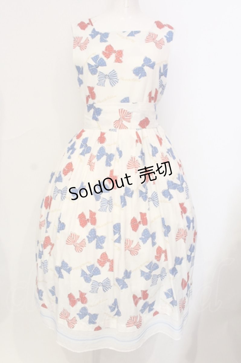 画像1: Jane Marple / Anniversary ribbonsスクエアドレス  オフホワイト O-25-06-09-031-JM-OP-OW-OS (1)