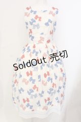 Jane Marple / Anniversary ribbonsスクエアドレス  オフホワイト O-25-06-09-031-JM-OP-OW-OS