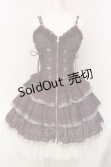 OZZ ANGELO / Stripe Rose ビスチェワンピース  ワイン O-25-06-09-034-OO-OP-IG-OS