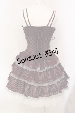 画像4: OZZ ANGELO / Stripe Rose ビスチェワンピース  ワイン O-25-06-09-034-OO-OP-IG-OS
